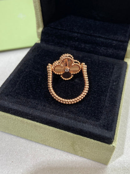 [Agudo  Jewelry]CLOVER RIVERSIBLE ROSE GOLD RING