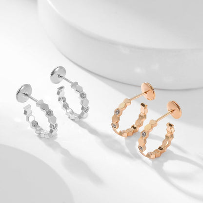 [Agudo Jewelry]BEE LOVE DIAMOND HOOP EARRINGS