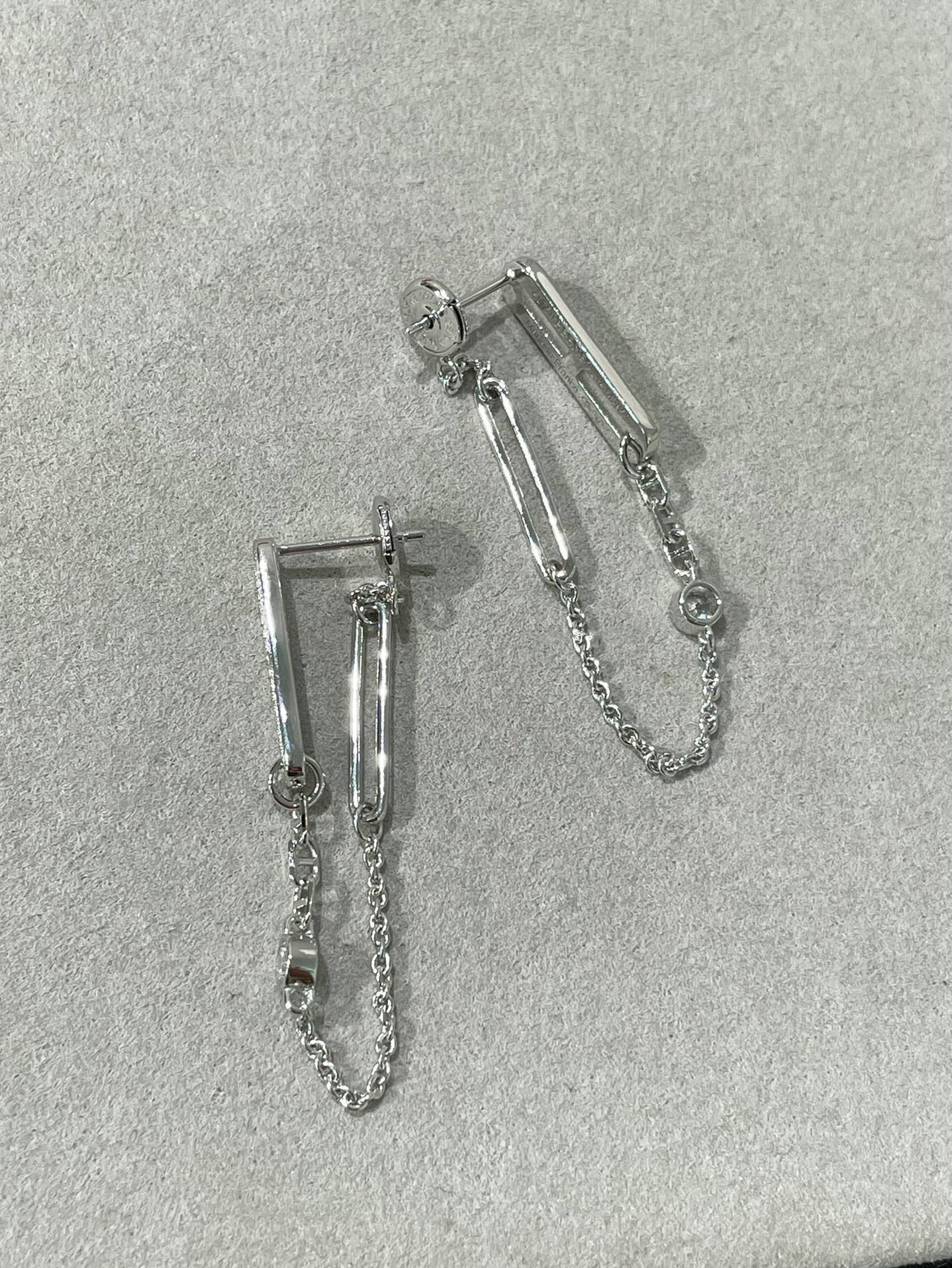 [Agudo Jewelry]CHAINE CHAOS DIAMOND DROP EARRINGS