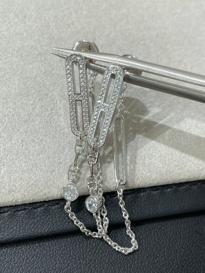 [Agudo Jewelry]CHAINE CHAOS DIAMOND DROP EARRINGS