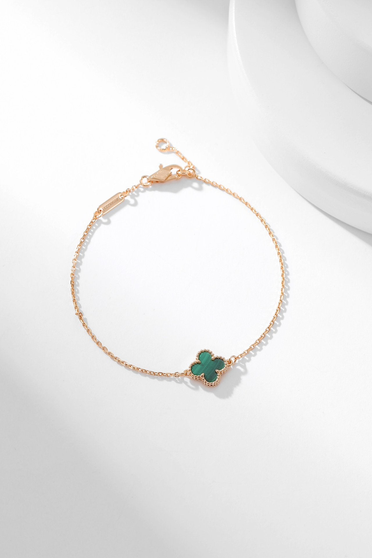 [Agudo Jewelry]CLOVER BRACELET MALACHITE 1 MOTIF