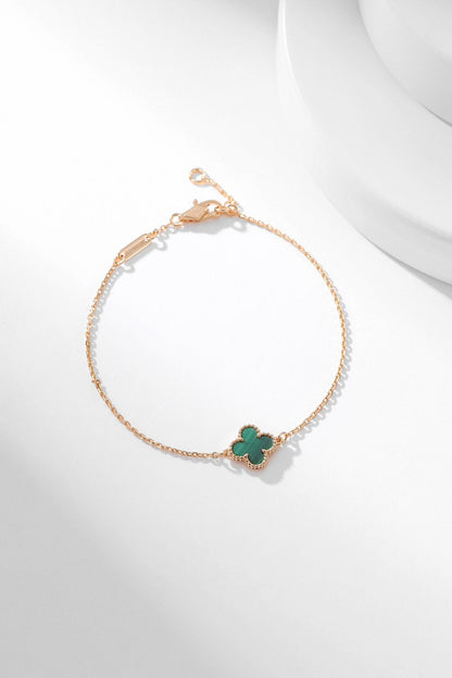 [Agudo Jewelry]CLOVER BRACELET MALACHITE 1 MOTIF