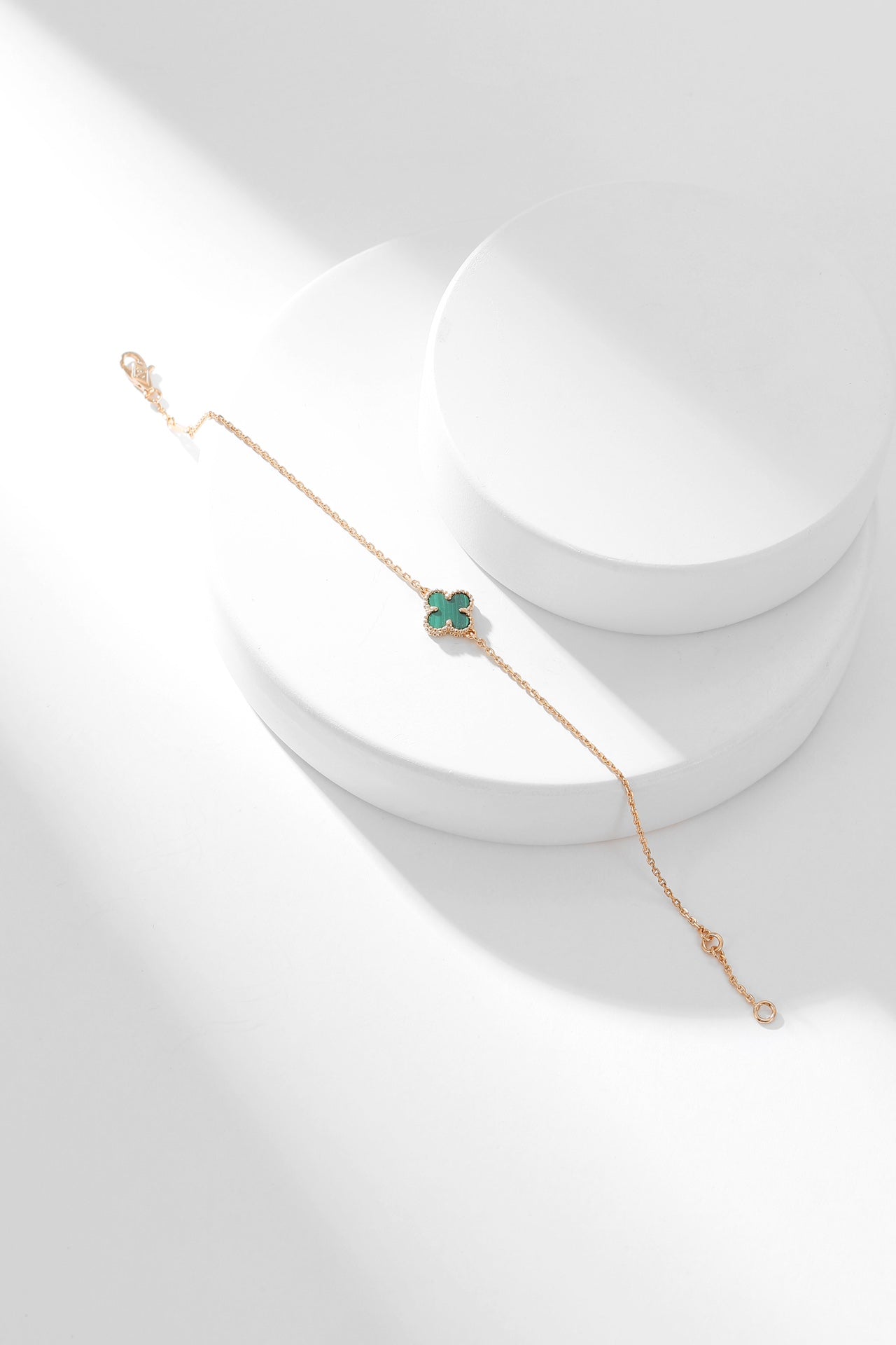 [Agudo Jewelry]CLOVER BRACELET MALACHITE 1 MOTIF