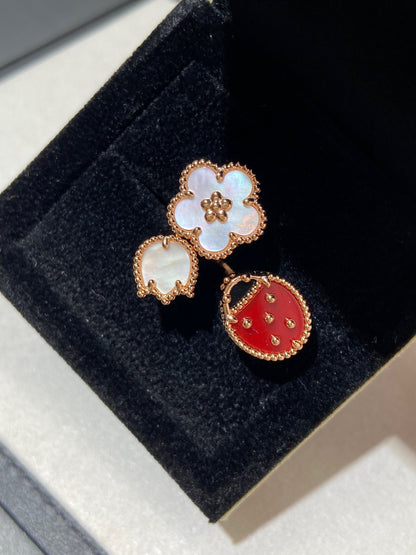 [Agudo Jewelry]LUCKY 3 MOTIF ROSE GOLD RING