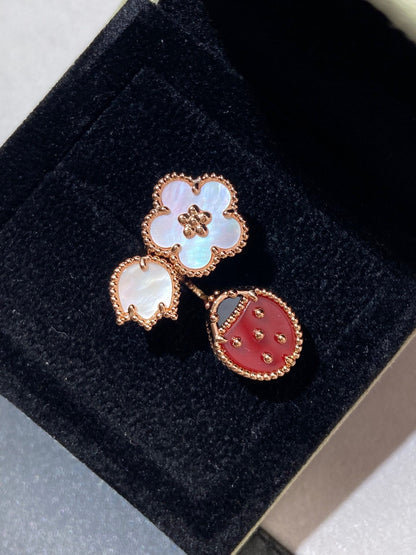 [Agudo Jewelry]LUCKY 3 MOTIF ROSE GOLD RING