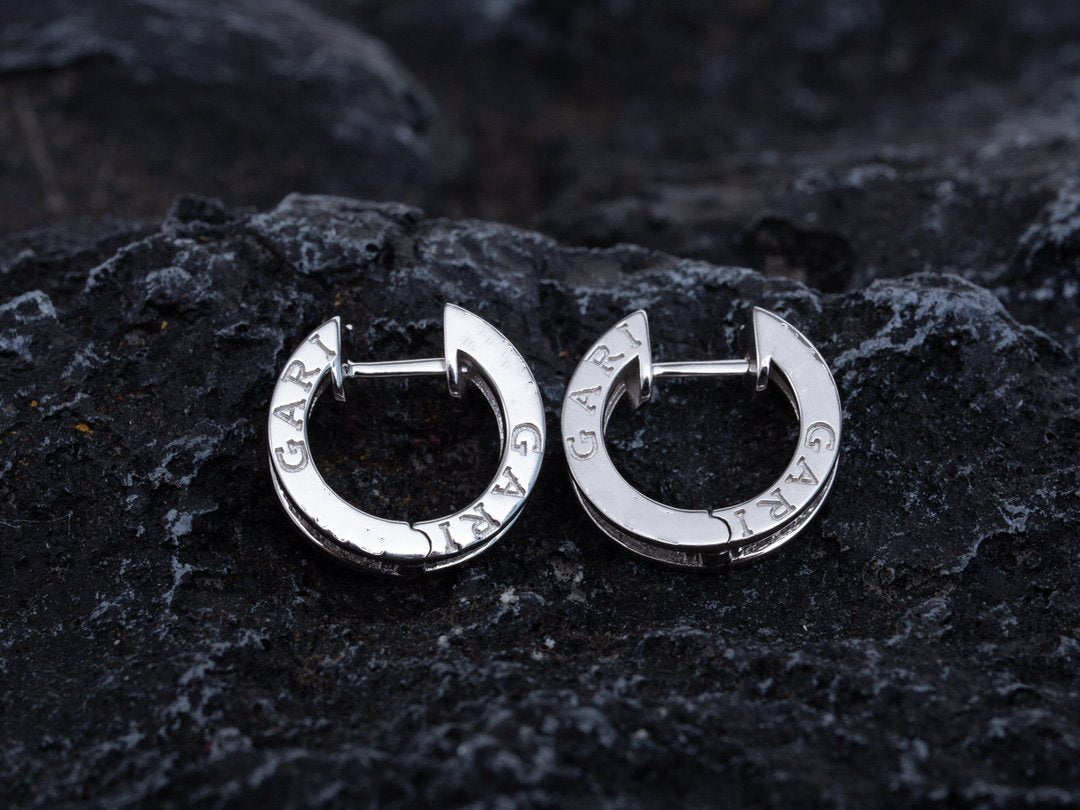 [Agudo Jewelry]ZERO 1 MINI SILVER DIAMOND EARRINGS