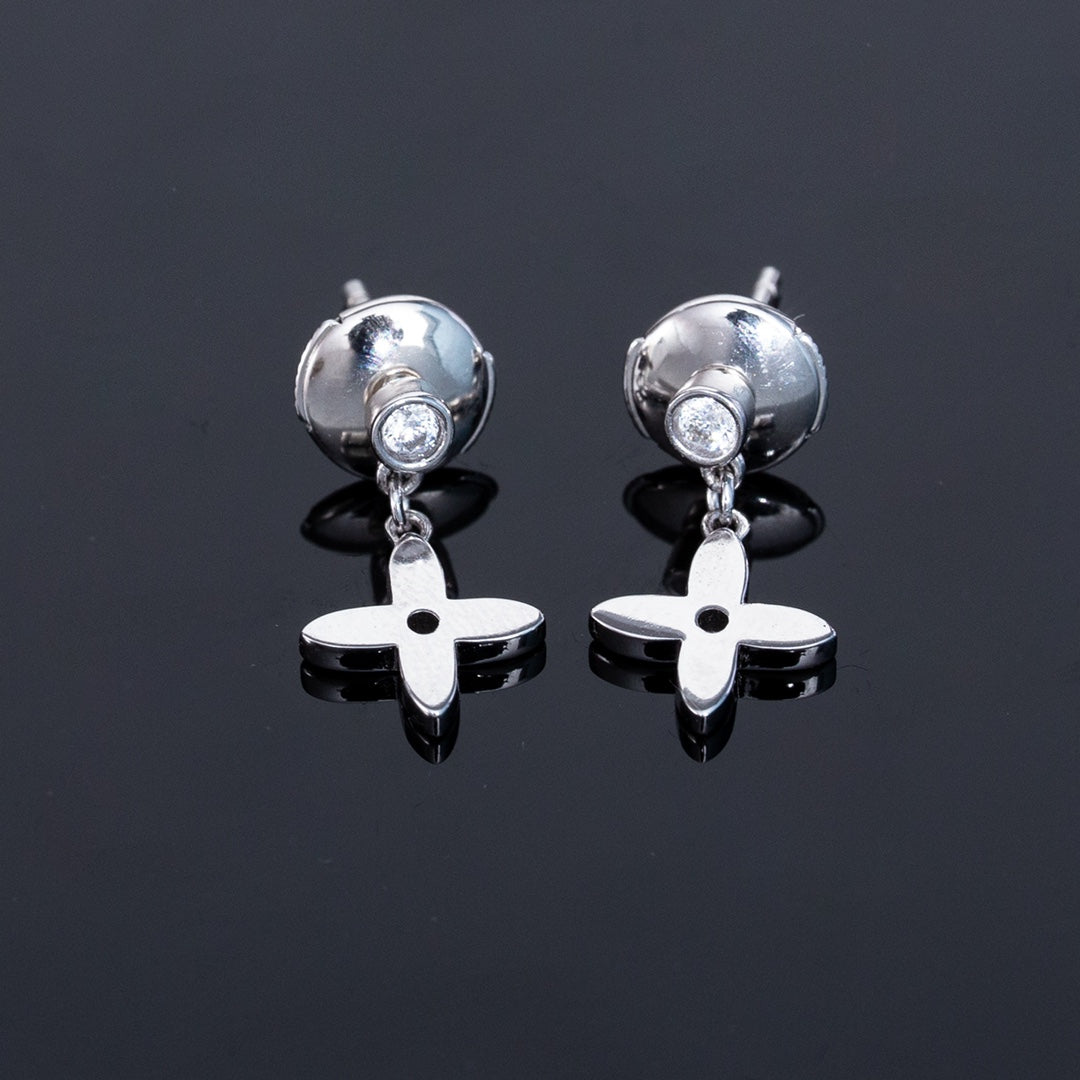 [Agudo Jewelry]VIDYLLE SILVER DIAMOND MINI DROP EARRINGS