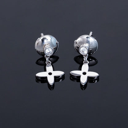 [Agudo Jewelry]VIDYLLE SILVER DIAMOND MINI DROP EARRINGS