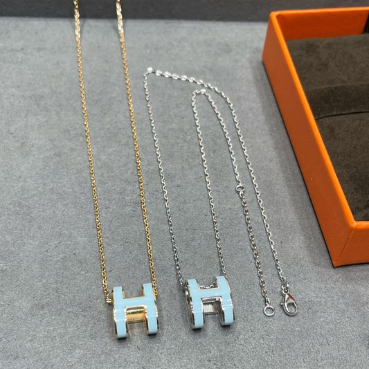 [Agudo Jewelry]POP H SKY BLUE NECKLACE