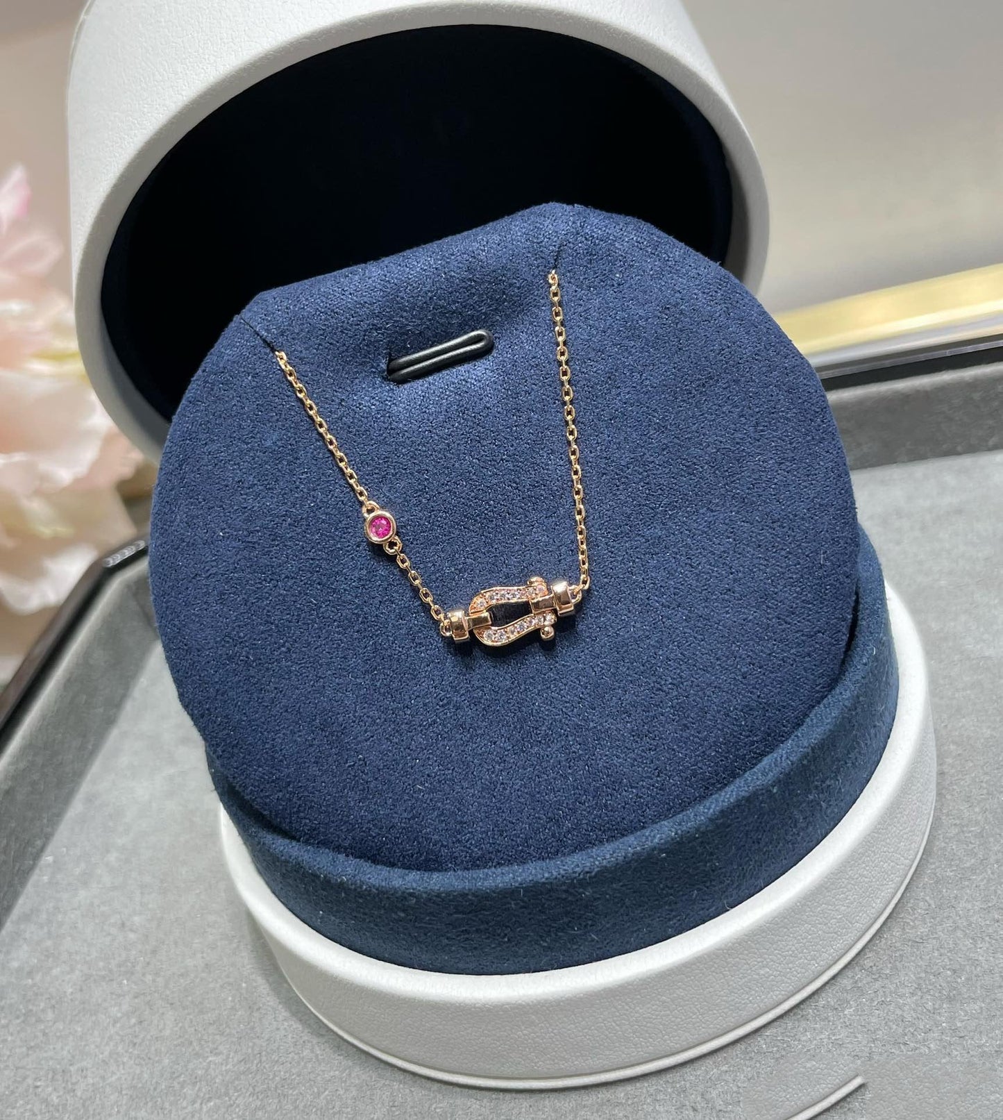 [AgudoJewelry]フォース10 ダイヤモンド チェーンリンク ピンクゴールド ブレスレット