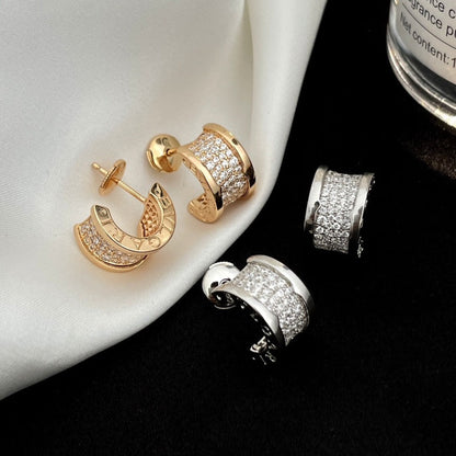 [Agudo Jewelry]ZERO 1 DIAMOND PAVED EARRINGS