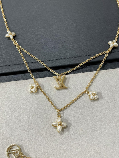 [Agudo Jewelry]LV FLOWERGRAM GOLD MOP DOUBLE ROW NECKLACE