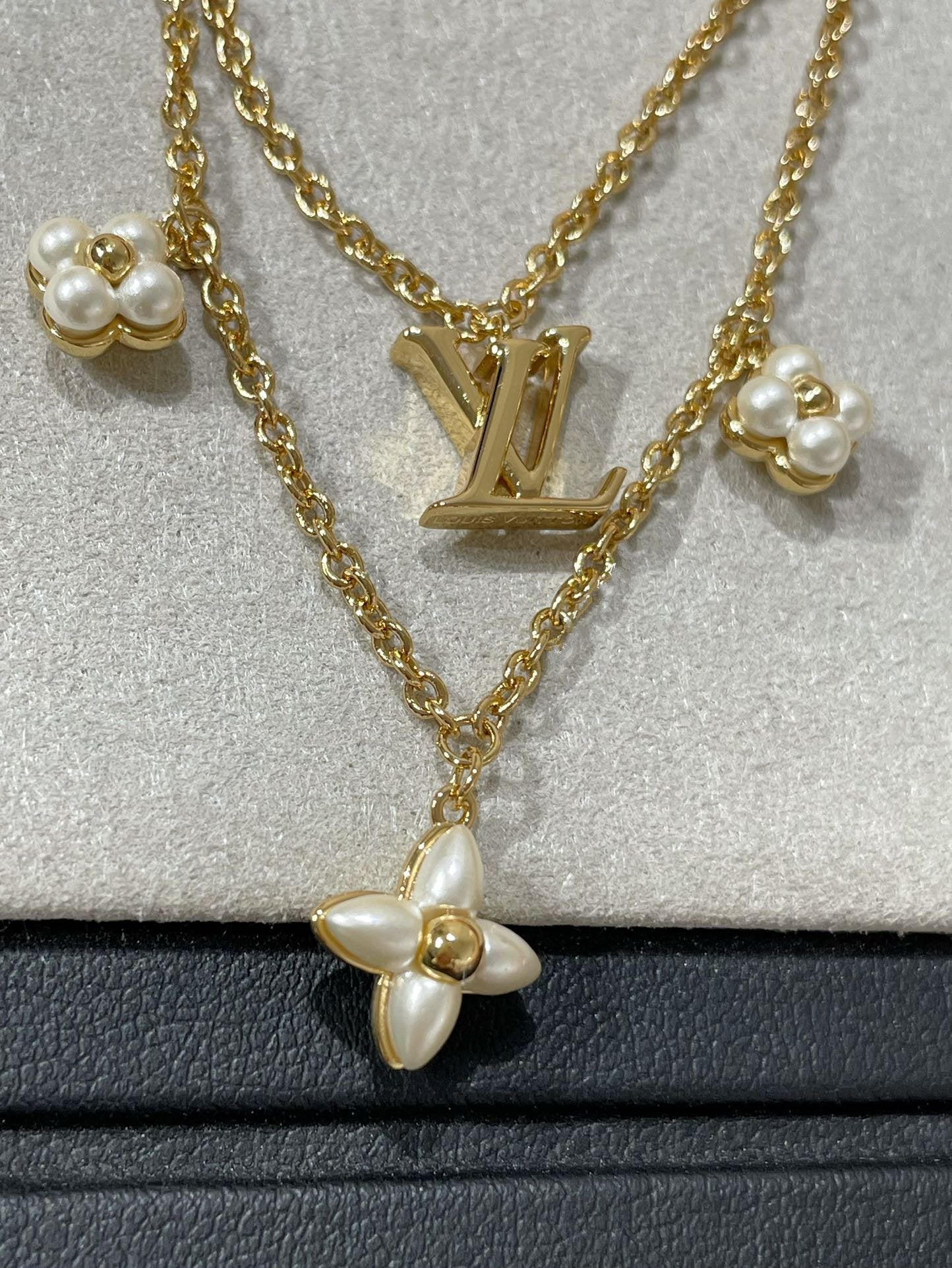 [Agudo Jewelry]LV FLOWERGRAM GOLD MOP DOUBLE ROW NECKLACE