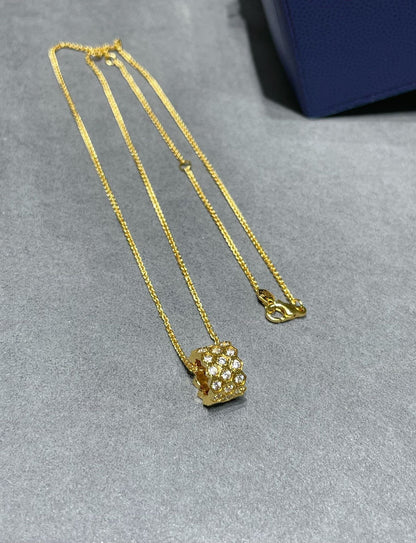 [Agudo Jewelry]BEE LOVE DIAMOND PAVED 3 ROW NECKLACE