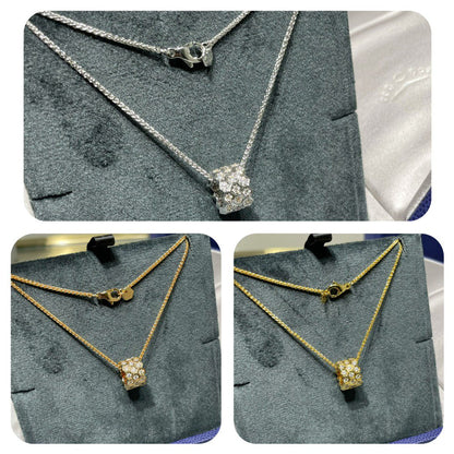 [Agudo Jewelry]BEE LOVE DIAMOND PAVED 3 ROW NECKLACE