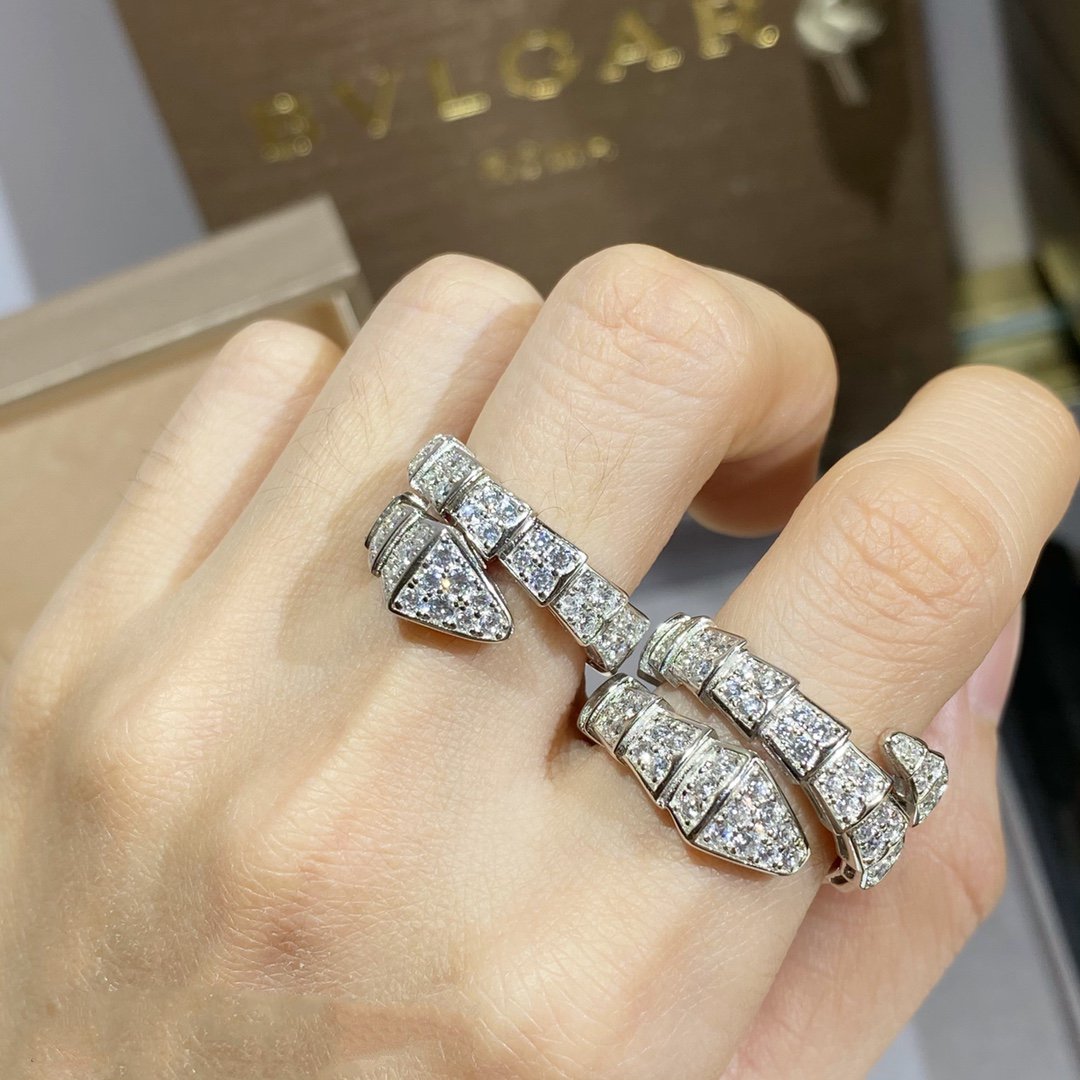 [Agudo  Jewelry]SERPENTI RING SILVER DIAMOND PAVED