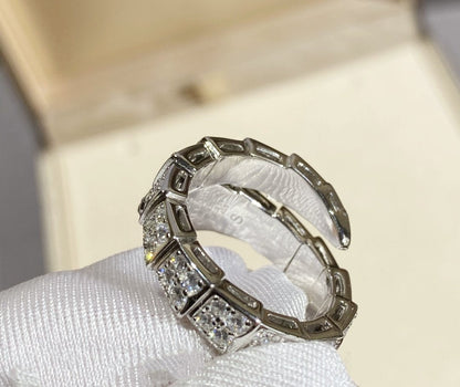 [Agudo  Jewelry]SERPENTI RING SILVER DIAMOND PAVED