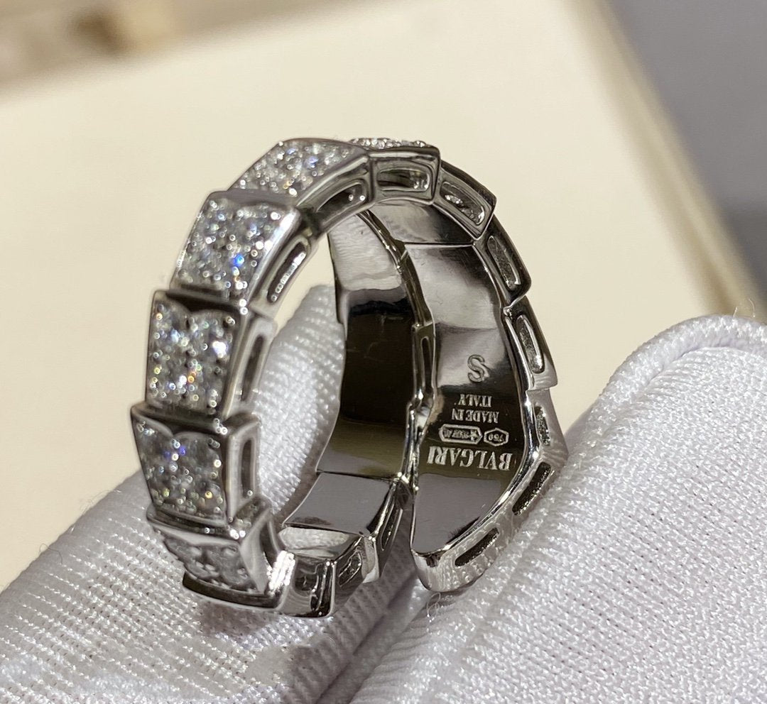 [Agudo  Jewelry]SERPENTI RING SILVER DIAMOND PAVED