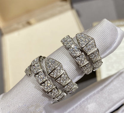 [Agudo  Jewelry]SERPENTI RING SILVER DIAMOND PAVED