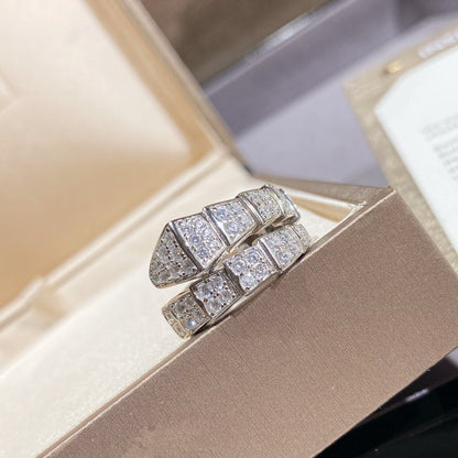 [Agudo  Jewelry]SERPENTI RING SILVER DIAMOND PAVED