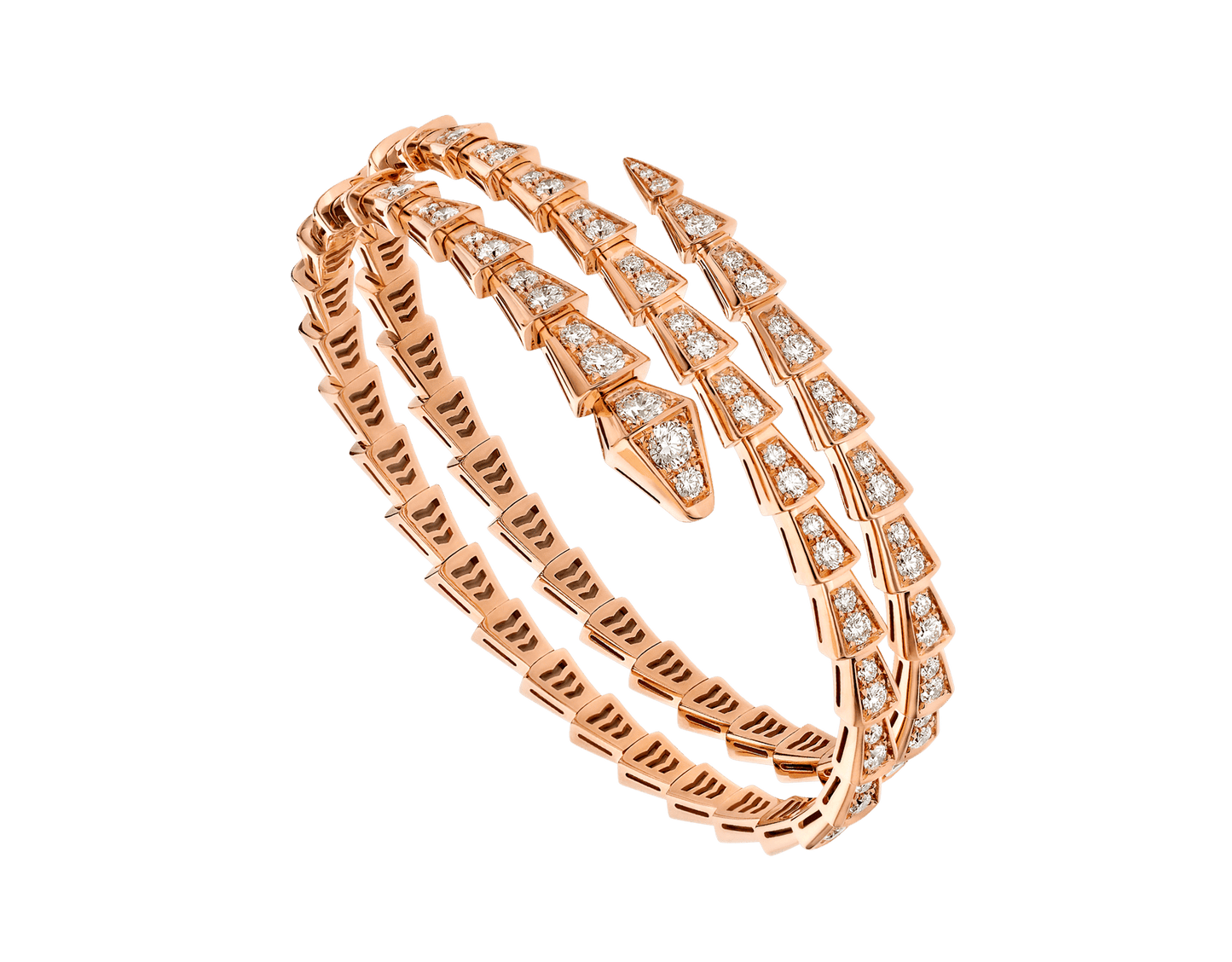 [Agudo Jewelry]SERPENTI BRACELET PINK GOLD DIAMOND DOUBLE ROW