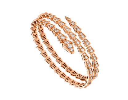 [Agudo Jewelry]SERPENTI BRACELET PINK GOLD DIAMOND DOUBLE ROW