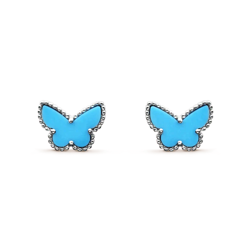 [Agudo Jewelry]BUTTERFLY TURQUOISE EARRINGS SILVER