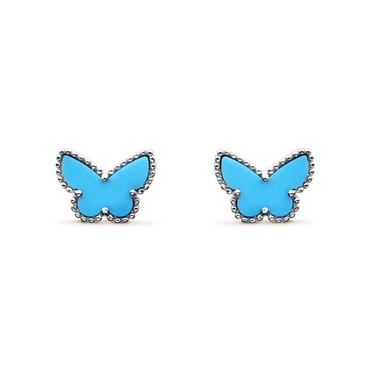 [Agudo Jewelry]BUTTERFLY TURQUOISE EARRINGS SILVER