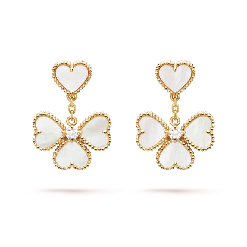 [Agudo Jewelry]CLOVER SWEET WHITE MOP EARRINGS