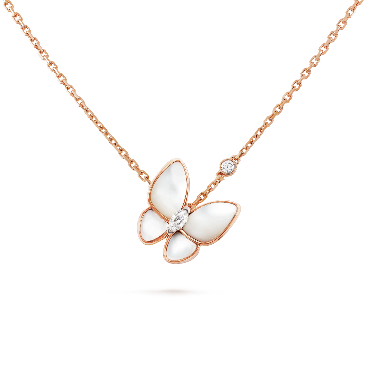 [Agudo Jewelry]BUTTERFLY MOP DIAMOND NECKLACE