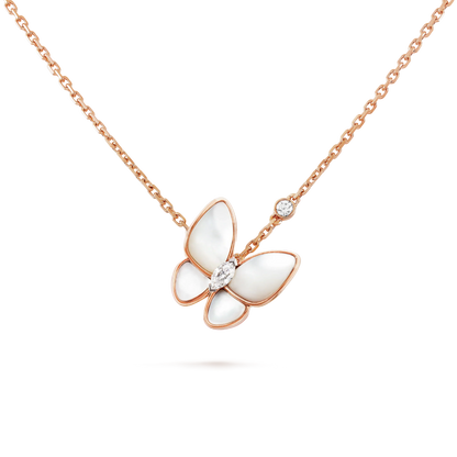 [Agudo Jewelry]BUTTERFLY MOP DIAMOND NECKLACE