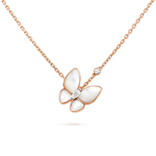 [Agudo Jewelry]BUTTERFLY MOP DIAMOND NECKLACE