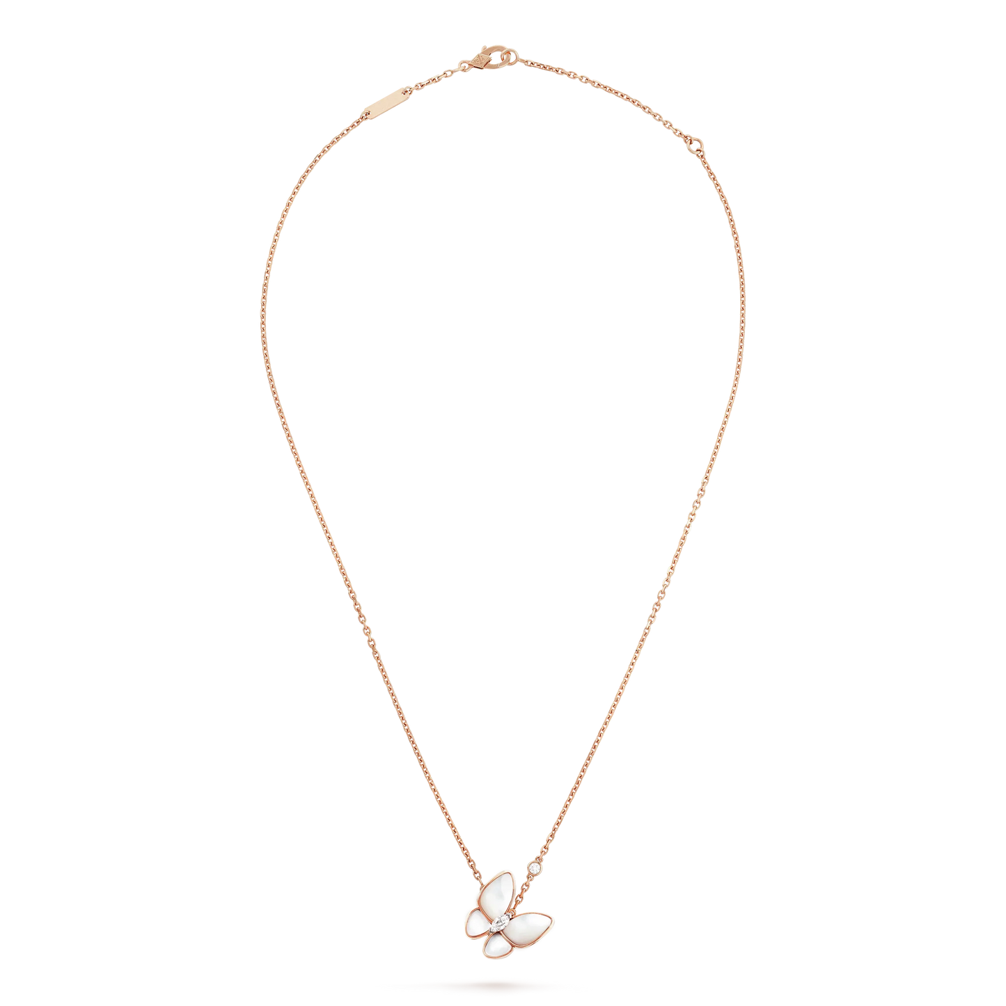 [Agudo Jewelry]BUTTERFLY MOP DIAMOND NECKLACE