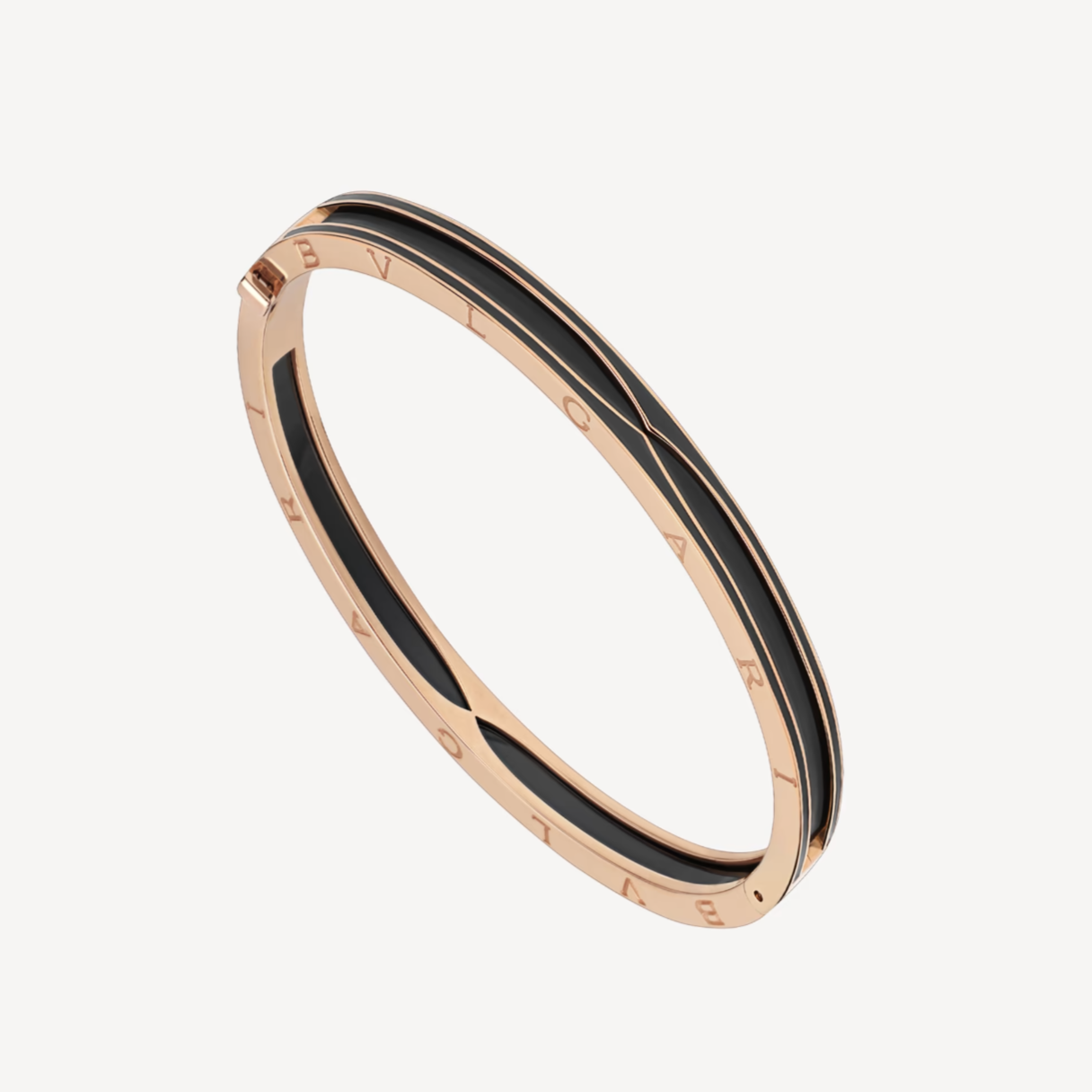 [Agudo Jewelry]ZERO 1 PINK GOLD WITH MATTE BLACK CERAMIC BRACELET