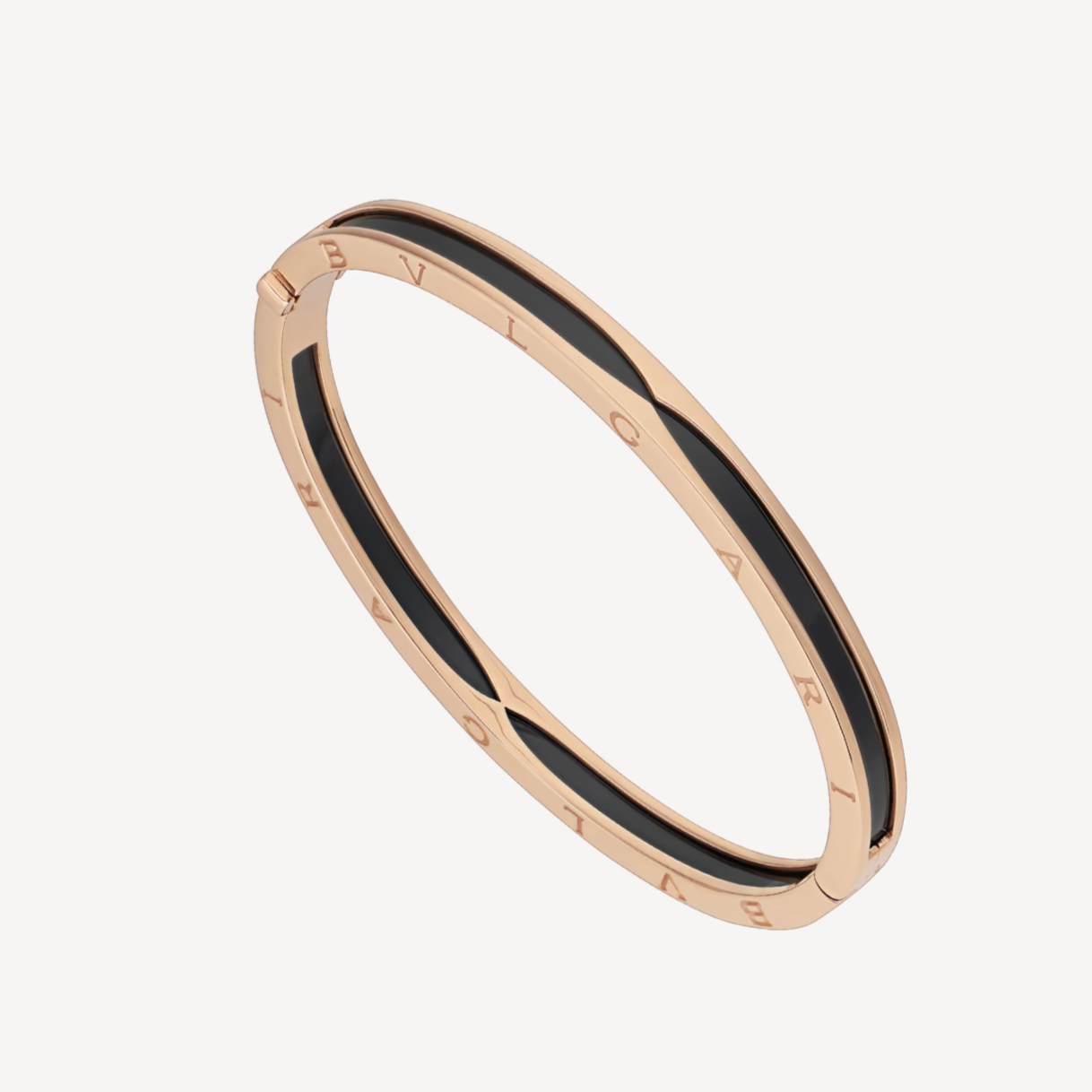 [Agudo Jewelry]ZERO 1 PINK GOLD WITH BLACK CERAMIC BRACELET