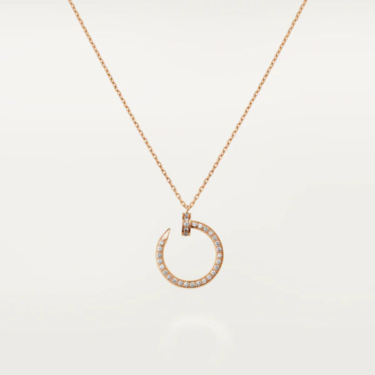 [Agudo Jewelry]JUSTE NECKLACE PINK GOLD DIAMONDS