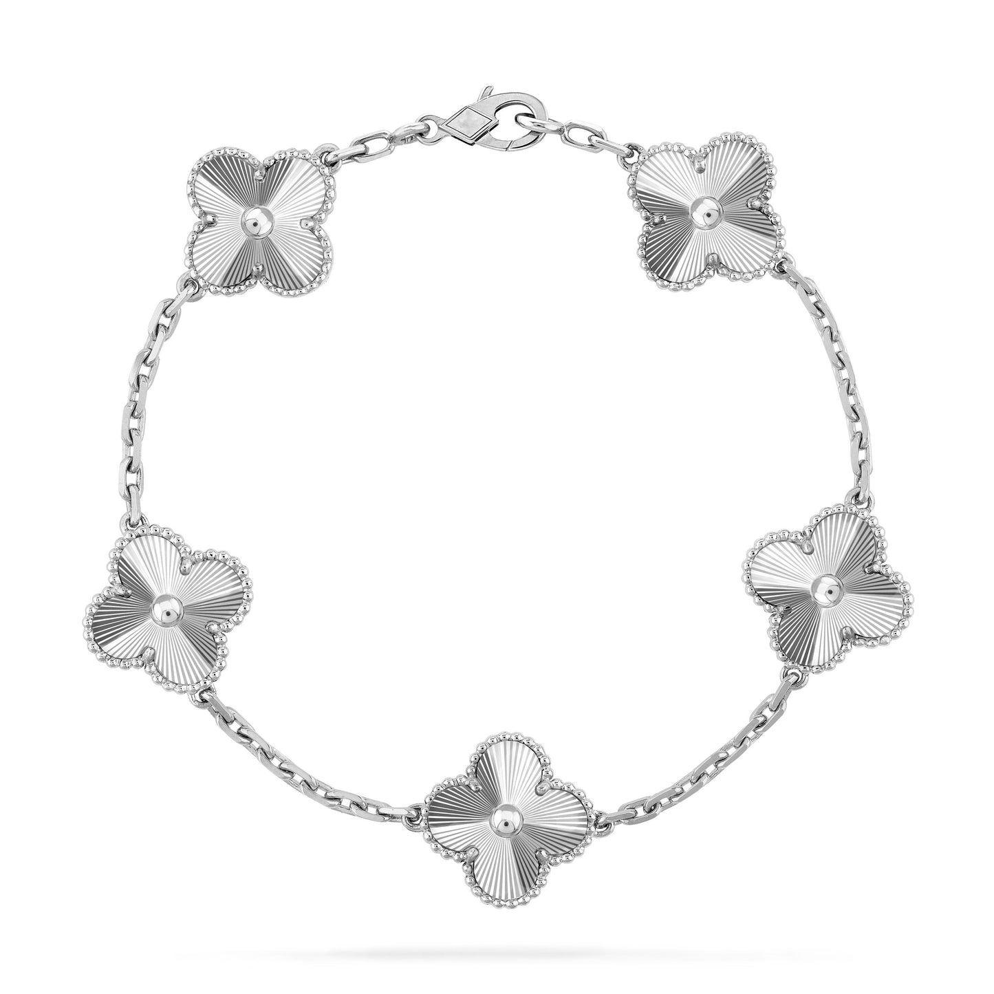 [Agudo Jewelry]CLOVER SILVER 5 MOTIFS BRACELET