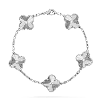 [Agudo Jewelry]CLOVER SILVER 5 MOTIFS BRACELET