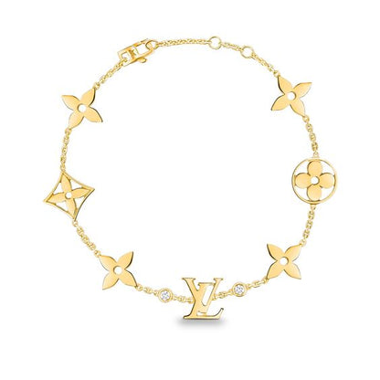 [Agudo Jewelry]STAR AND SUN 7 MOTIFS GOLD BRACELET