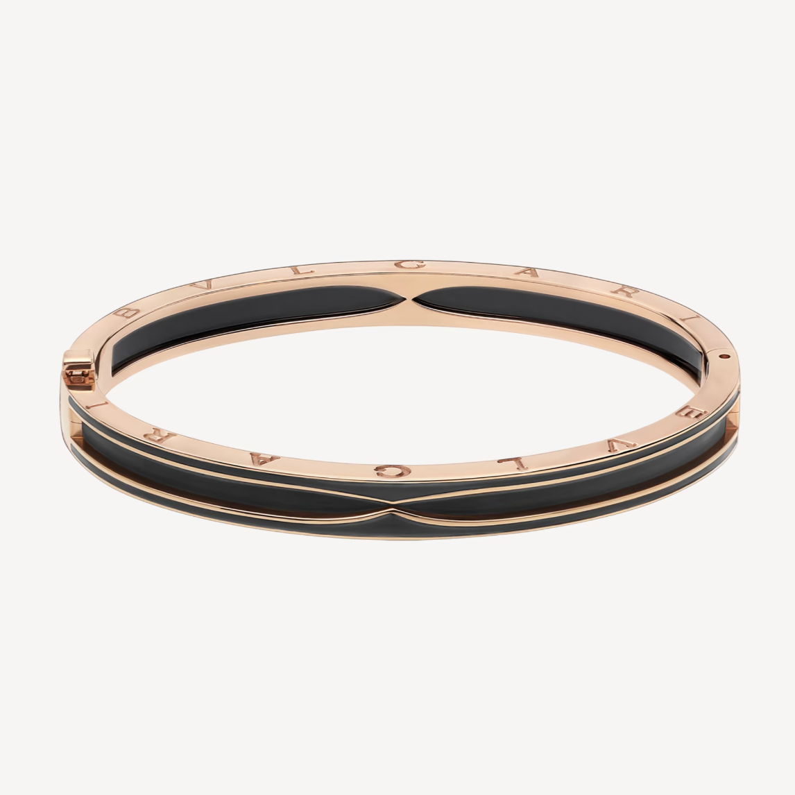 [Agudo Jewelry]ZERO 1 PINK GOLD WITH MATTE BLACK CERAMIC BRACELET