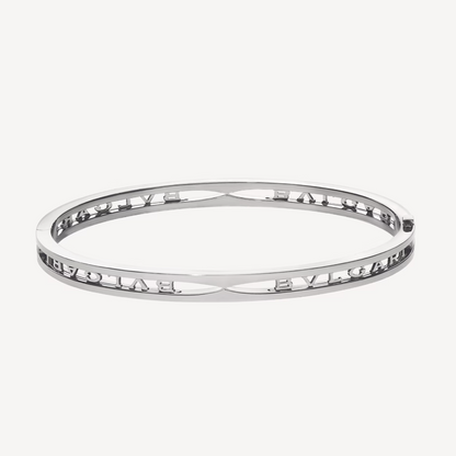 [Agudo Jewelry]ZERO 1 SPIRAL LOGO SILVER BRACELET