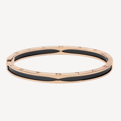 [Agudo Jewelry]ZERO 1 PINK GOLD WITH BLACK CERAMIC BRACELET