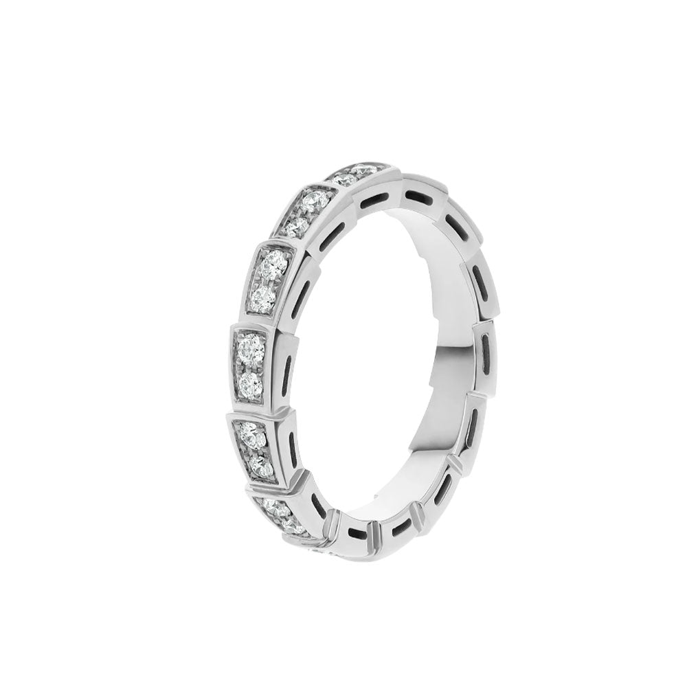 [Agudo  Jewelry]SERPENTI RING SILVER DIAMOND PAVED 3MM