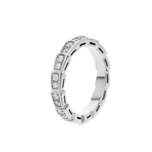 [Agudo  Jewelry]SERPENTI RING SILVER DIAMOND PAVED 3MM