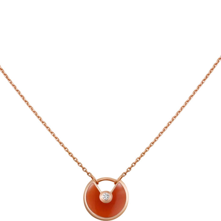 [Agudo Jewelry]AMULETTE GOLD CARNELIAN ONYX NECKLACE