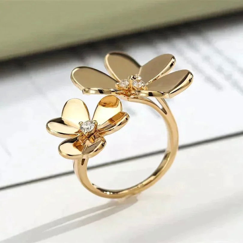 [Agudo  Jewelry]CLOVER COMOS GOLD DIAMOND RING