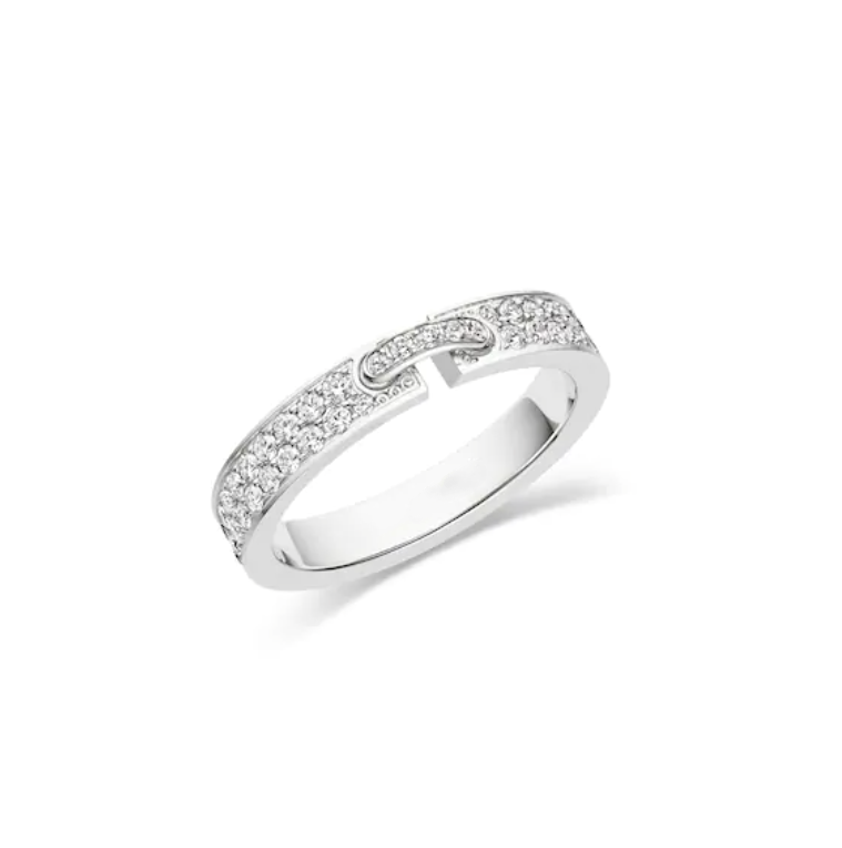 [Agudo Jewelry]ALLIANCE LIENS VIDENCE PAVED DIAMOND 4MM RING