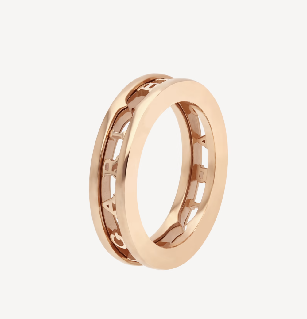 [Agudo  Jewelry]ZERO 1 ONE-BAND WITH OPENWORK LOGO SPIRAL RING