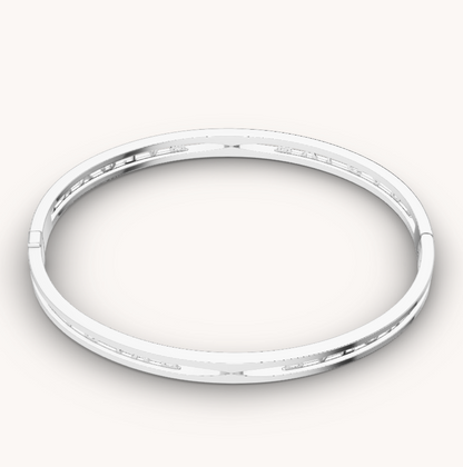 [Agudo Jewelry]ZERO 1 SPIRAL LOGO SILVER BRACELET