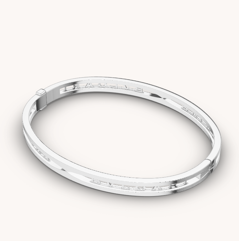 [Agudo Jewelry]ZERO 1 SPIRAL LOGO SILVER BRACELET